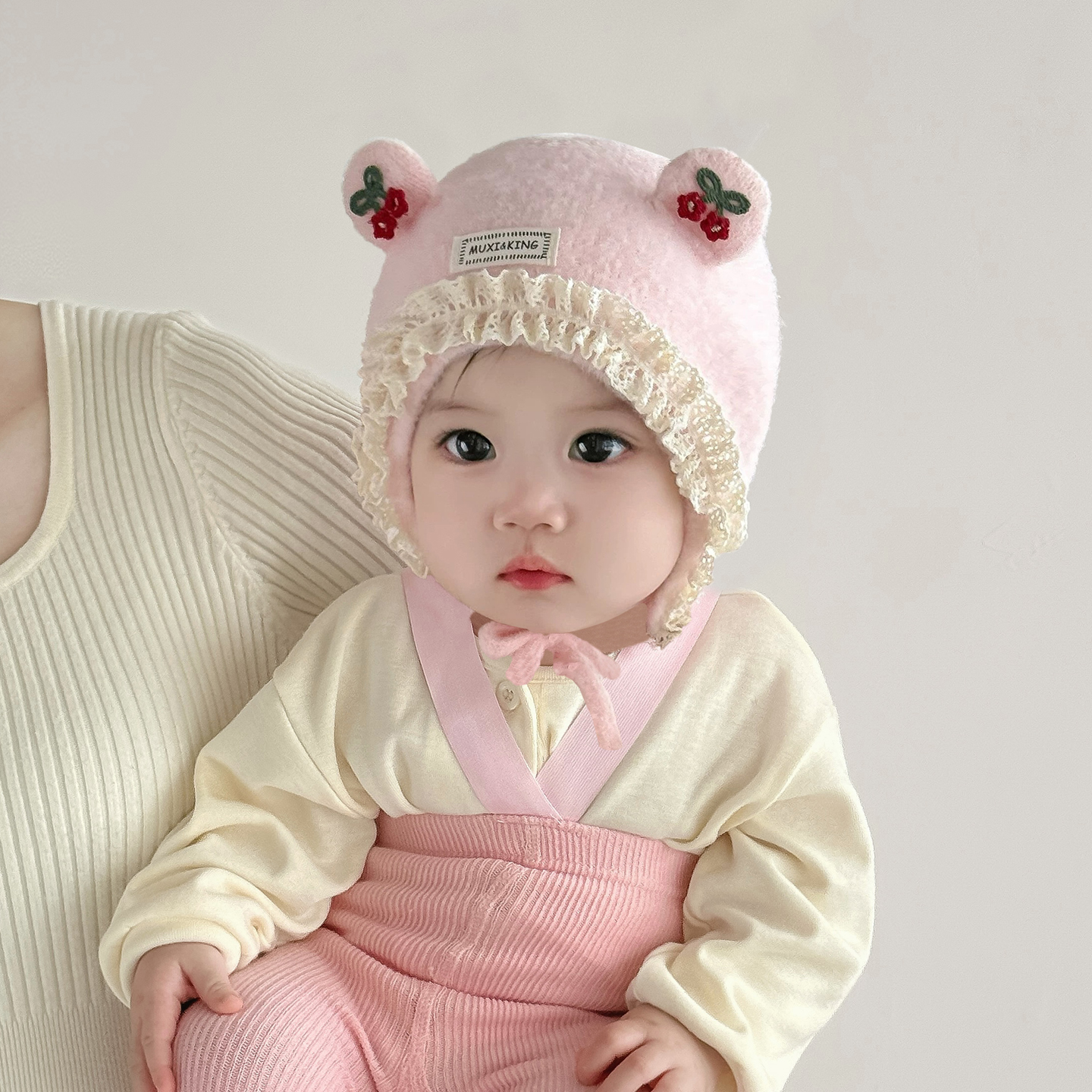 贝娜茜婴儿帽子秋冬季洋气护耳帽