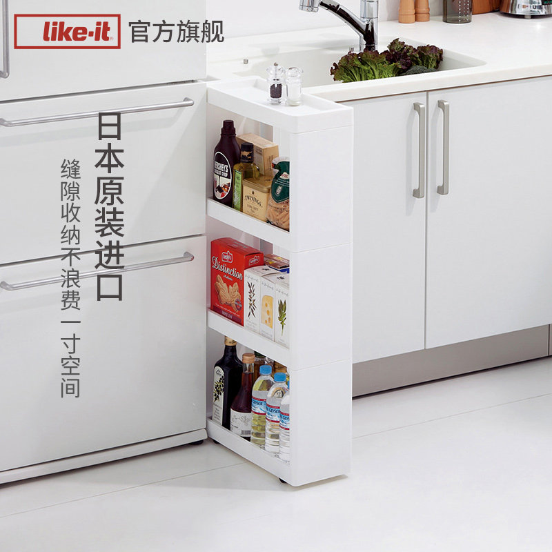 likeit日本进口窄边夹缝隙收纳柜图片