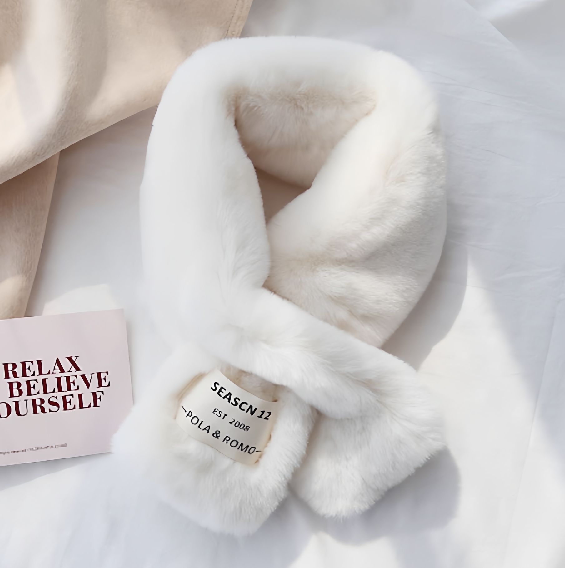 可定制图案高品质柔软亲肤仿皮草围脖