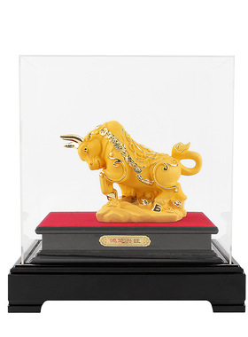 2021牛年生肖绒沙金金牛摆件招财公司采购会销保险4S店本命年礼品