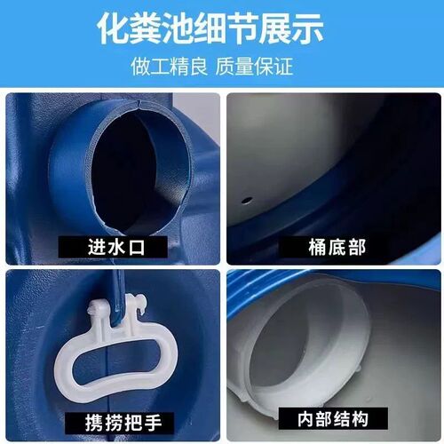 玻璃钢化粪池家用新农村三格厕所污水化粪池罐立方隔油成品加厚桶