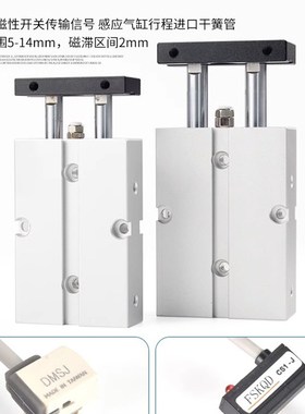 双杆双轴CLXA-A10气缸CLoXA-A16-S30S40S50S60S75S15-A20-A25-A32