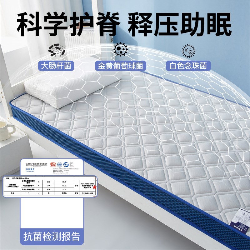 婧麒乳胶床垫海绵垫子租房软垫榻榻米遮盖物宿舍学生单人床垫