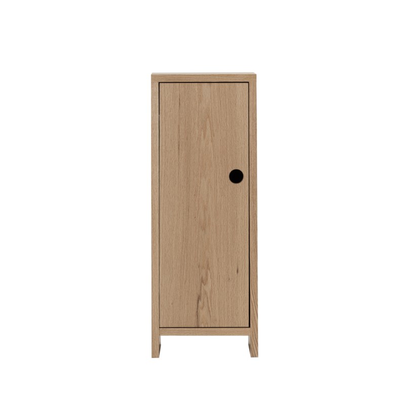 MUMO木墨 茶空间单门小边柜 原木红橡木樱桃木小茶柜茶室客厅柜子