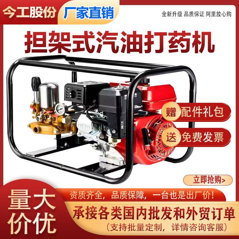 农用汽油打药机高压果园树苗秧苗喷射器免黄油直连担架式打药机