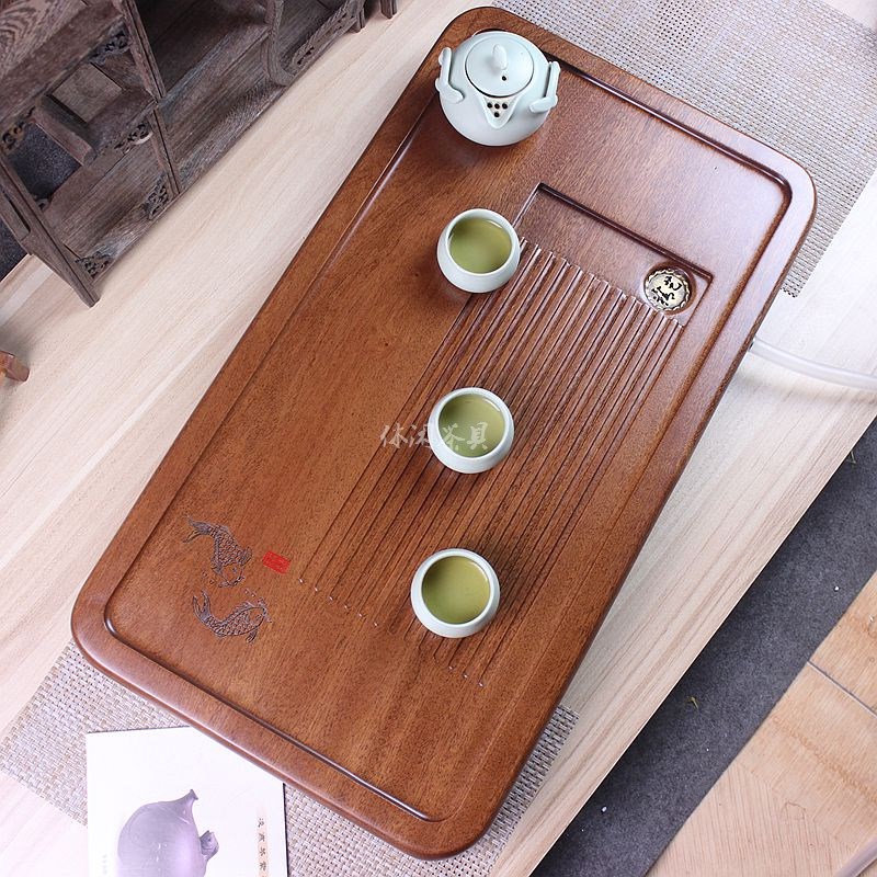 家用花梨木茶盘实木茶海功夫茶具黑檀茶托商务茶台婚庆礼品套茶池