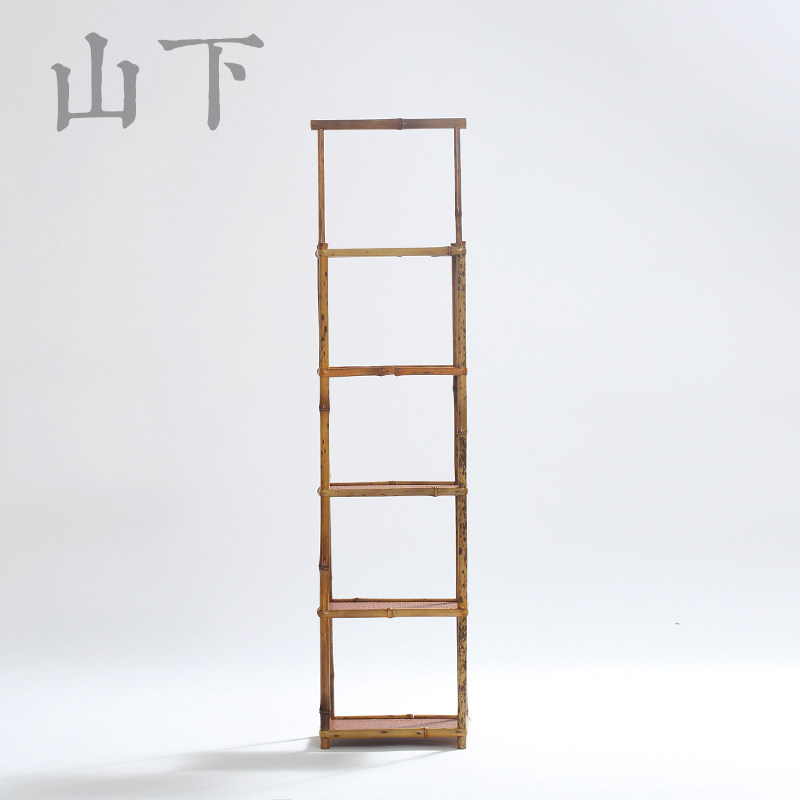 传统明式手提多层竹制茶棚茶具复古多宝格博古架新中式陈设竹家具