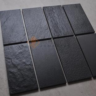黑色通体砖600x1200 天脉石风沙岩麻面亚光全瓷板岩防滑仿古砖