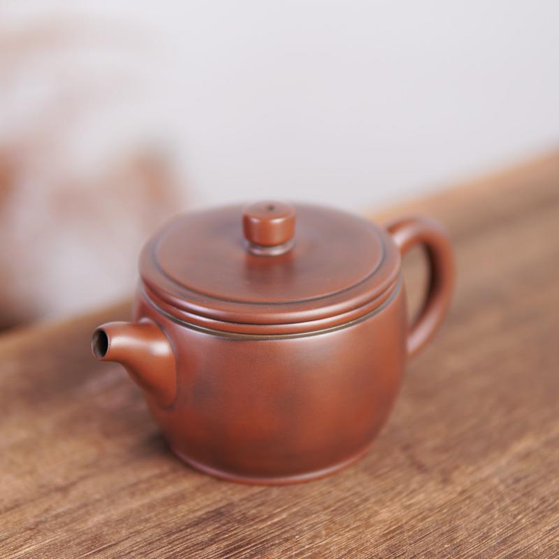 汉瓦壶 约245cc 广西坭兴陶原矿陶瓷茶具全手工制作