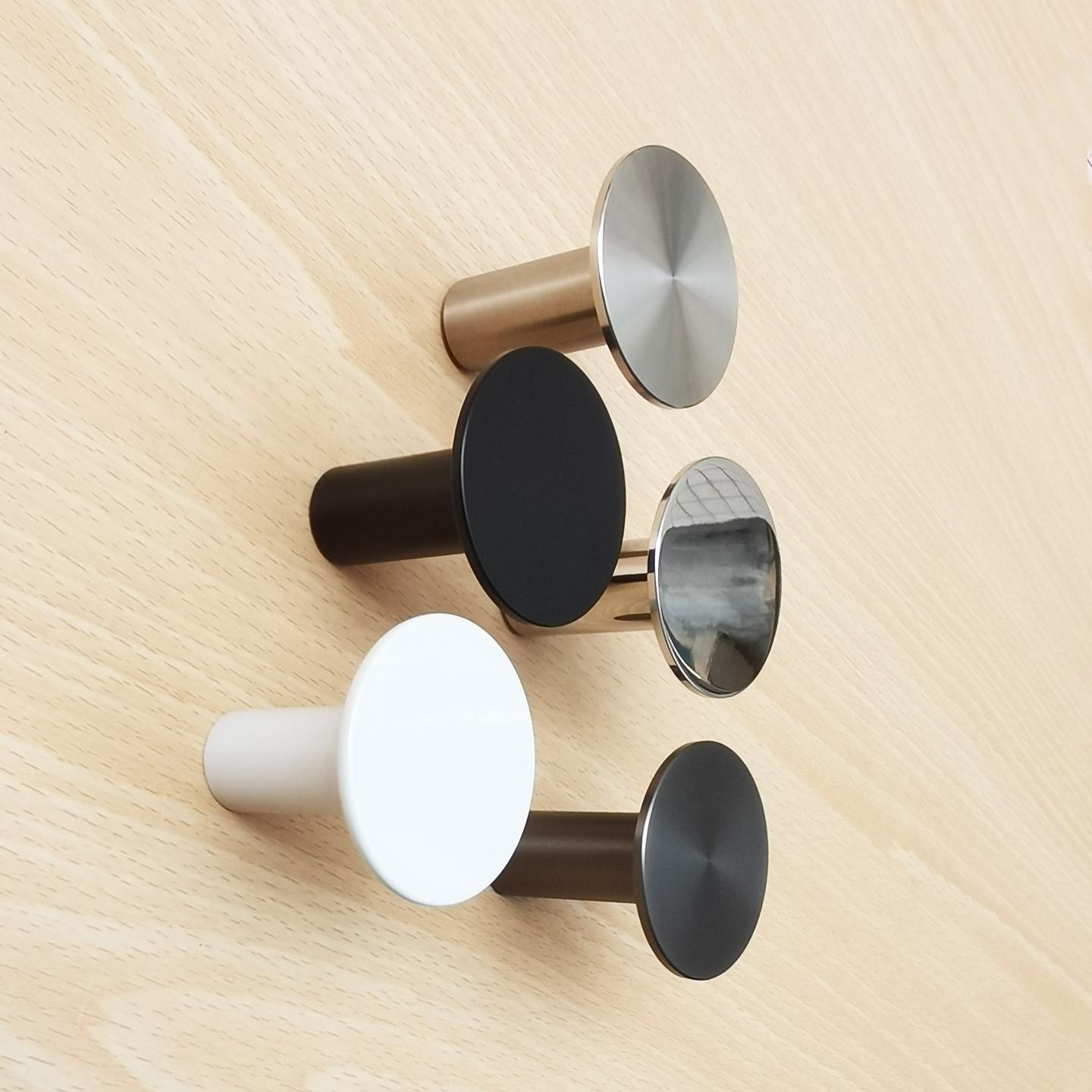 304不锈钢打孔挂钩壁挂墙钩木板衣钩浴室钩打孔窗帘钩单个灰拉丝