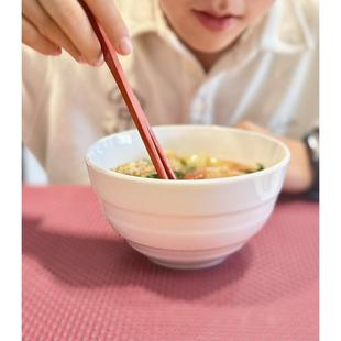 纯白双线700ml进口高骨瓷5.5寸碗面碗米饭碗汤碗洗碗机微波炉适用