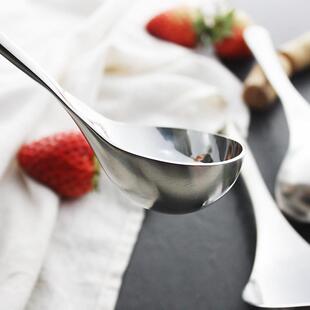 强货18-10厚实一体成型汤勺大深头分汤勺喝汤勺餐桌盛汤勺公用勺