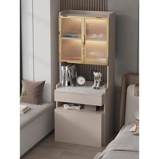 床头柜储物架书架集成简单的小公寓卧室床边间隙落地式小书柜