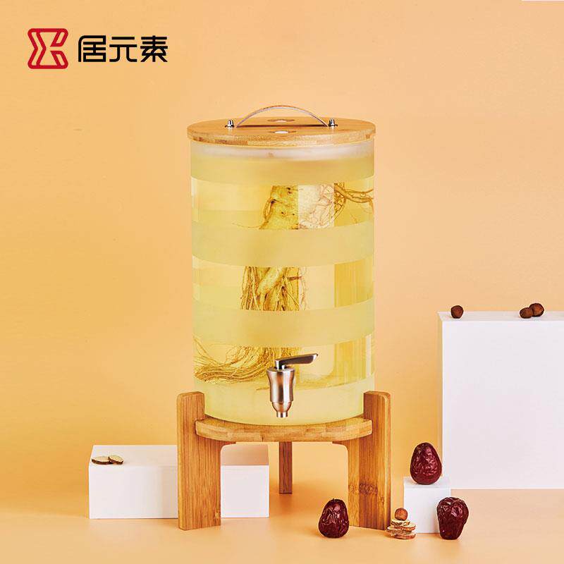 居元素密封罐食品级果醋桶发酵桶玻璃罐大号家用淹咸菜坛子储酿器