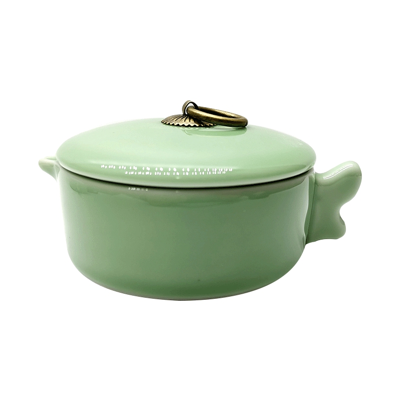 陶瓷墨池墨盘墨盒墨碟墨蝶墨水砚台带盖文房四宝搁笔台笔山笔舔