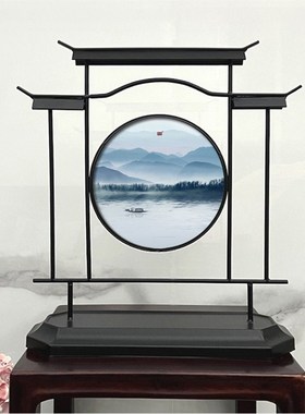 承沁新中式工艺品家居书房电视柜玄关客厅装饰品摆件卧室禅意摆设