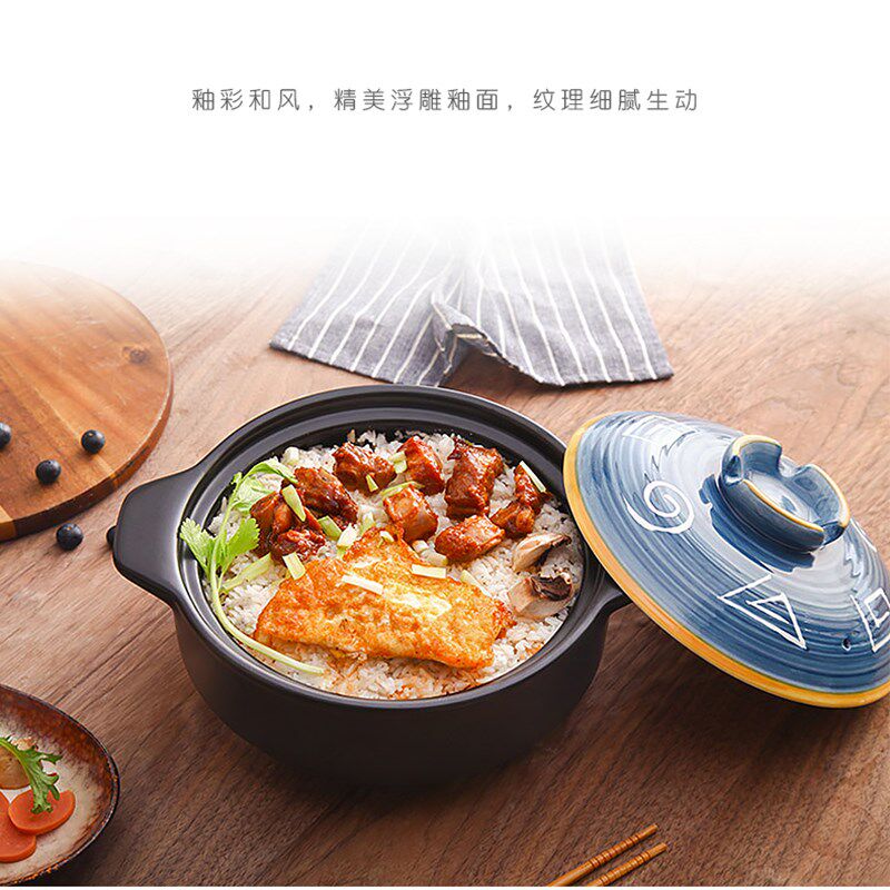 福传砂锅炖锅陶瓷煲汤养生煲明火耐高温煲仔饭石锅拌饭焖烧锅家用