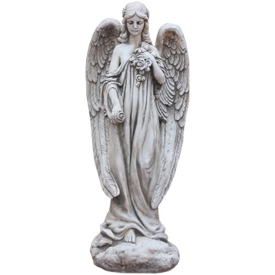 欧式庭院教堂祈祷天使雕塑人物家居装饰落地玻璃纤维材质婚庆道具