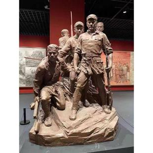 户外现代人物铸铜雕塑定制黄铜青铜仿铜广场农耕文化民风民俗摆件