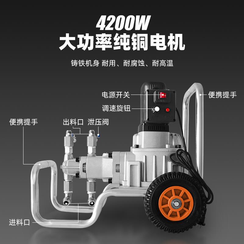 防水补漏水泥水玻璃双液高压注浆机隧道地铁地下室堵漏空鼓注浆泵