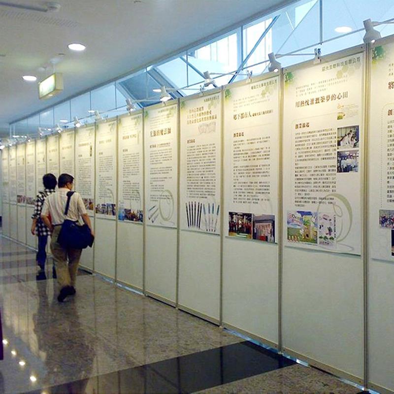 书画展板八棱柱展架广告作品海报宣传落地折叠屏风移动展示架定制