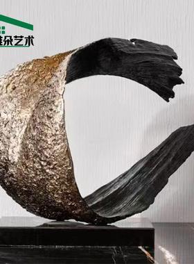 定制玻璃钢雕塑创意样板房酒店软装饰品展厅摆台玄关客厅艺术品