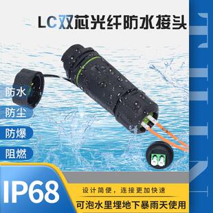 面板LC光纤防水接头光纤冷接头直通头SC光耦合器光纤跳线延长接头