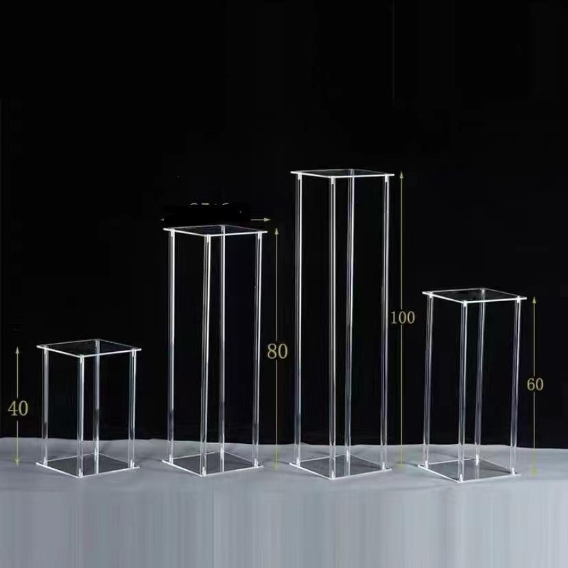 婚庆方框路引架子道具酒店主桌透明花架婚礼舞台布置亚克力花架