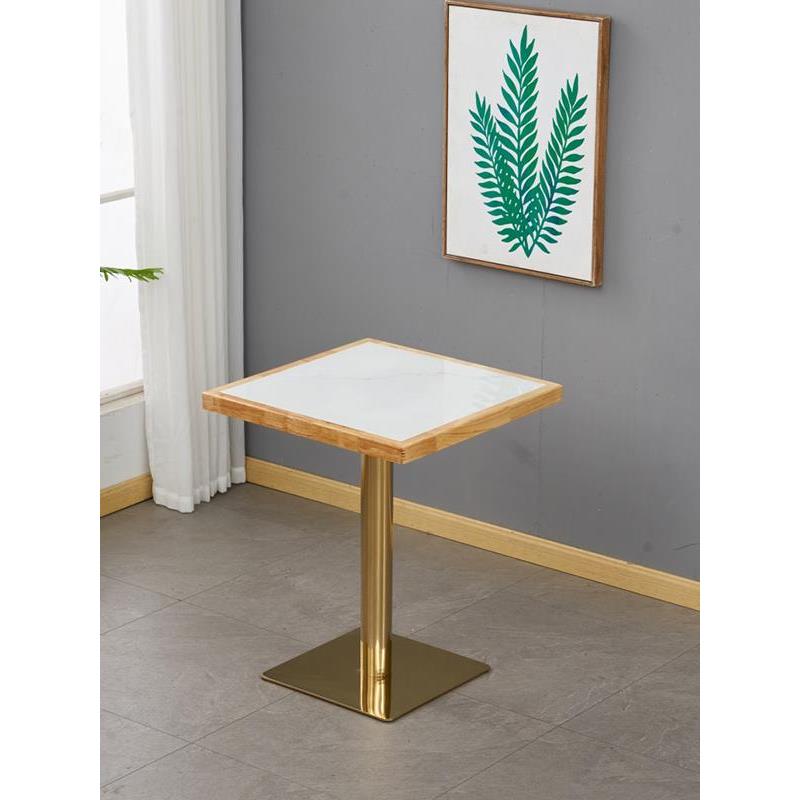 实木商用岩板快餐桌椅沙县小吃店奶茶店餐馆面馆餐饮食堂长方桌子