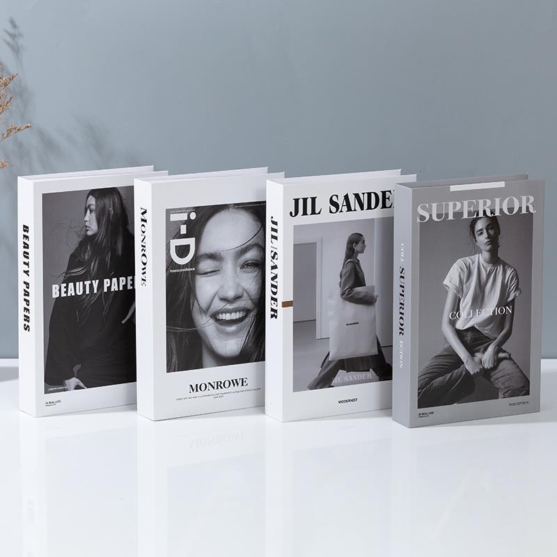 时尚假书摆件装饰书杂志简约彷真书创意拍摄民宿道具书模型书盒