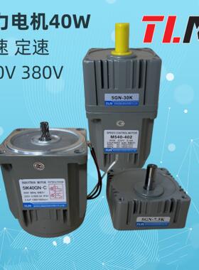 东力TLM调速刹车40W电机M540-402定速马达5IK40GN-C/S3BM配减速箱