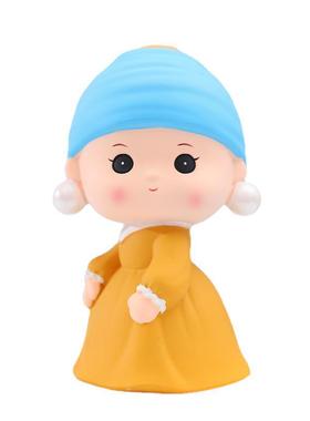 月半艺术家搪胶防摔钱罐创意北欧家居装饰大摆件送同学闺密日礼物