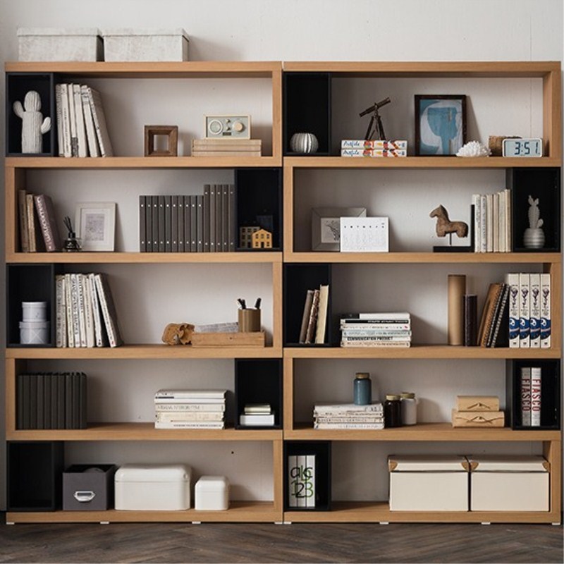 创意新款铮舍学生简约落地书柜客厅收纳架镂空办公置物架多层书架