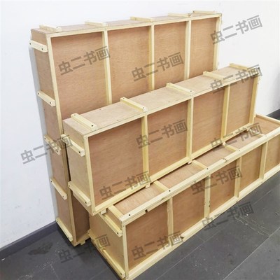 茶室画 宋式家具装饰画留白画装裱实木画框任仁发出圉图定制挂画