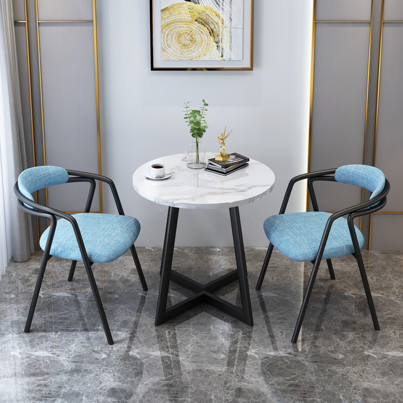 网红洽谈桌椅组合休闲会客奶茶店接待一桌两椅小圆桌阳台小户型