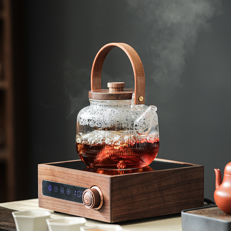 远舍煮茶壶煮茶器新款加厚玻璃壶耐高温烧水泡茶白茶黑晶炉煮茶炉