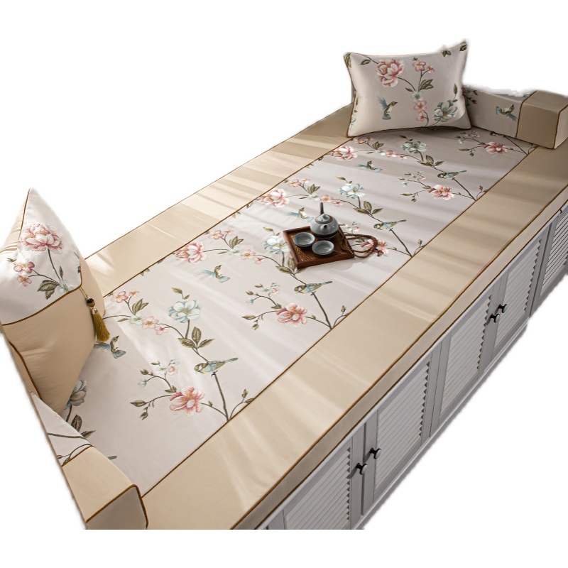 飘窗垫窗台垫子新中式防滑加厚海绵垫阳台榻榻米垫子沙发坐垫定做