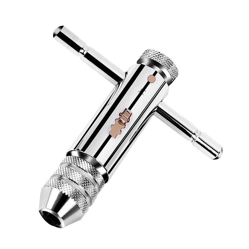 手用棘轮丝锥扳手可调式T型扳手攻丝神器M3-M12手动迷你绞手工具