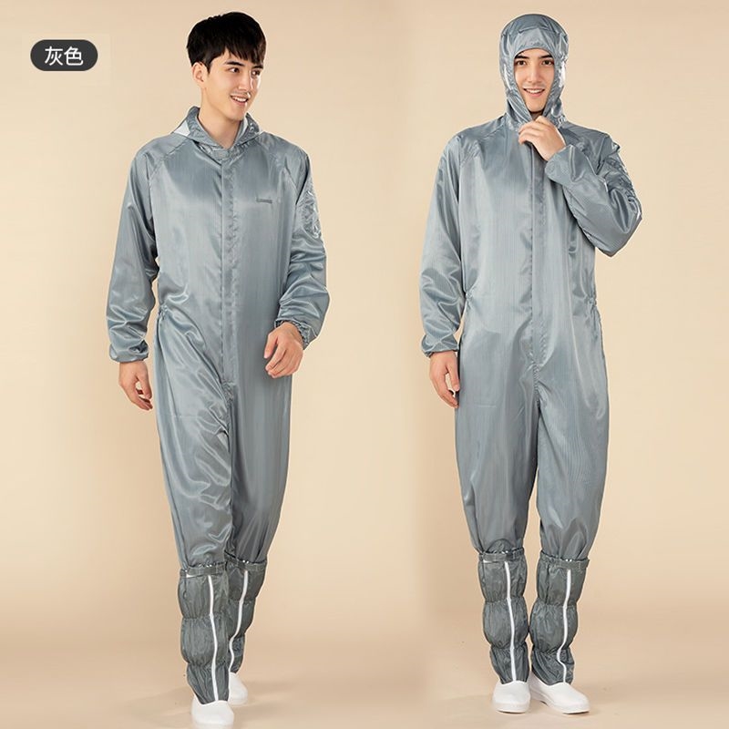 新疆西藏包邮喷漆服工作服男士无尘洁净连体分体套装静电衣服连帽
