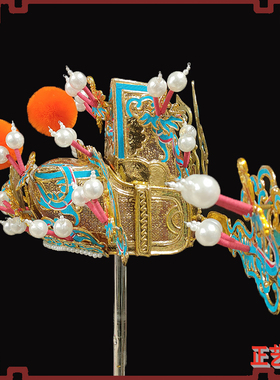 戏曲金雕戏剧京剧王帽大登财神帽丞相金刁太师帽舞台道具演出盔头