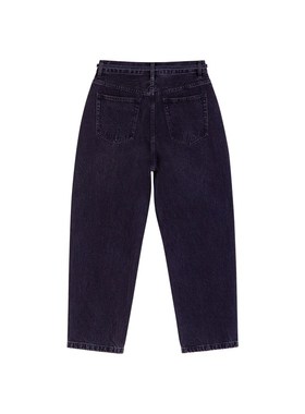 IDLT 宽松锥形 12.8OZ重磅可调节腰带牛仔裤黑色水洗男复古潮1991