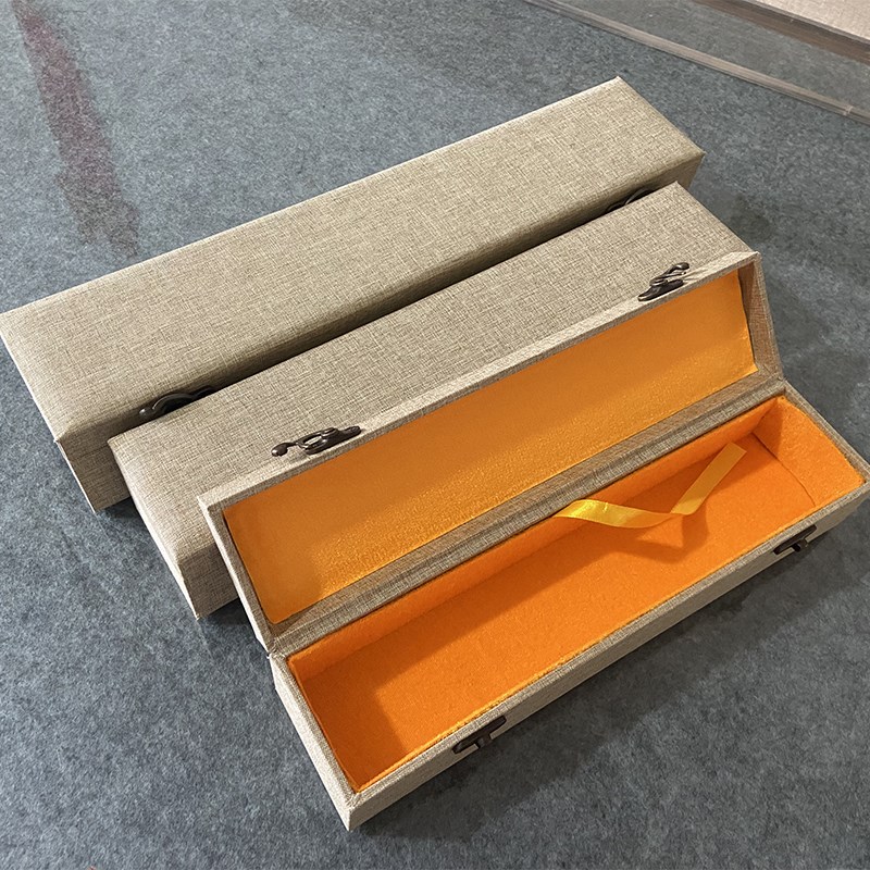 字画盒锦盒书画卷轴包装盒 锦布全包字画收纳筒锦旗盒长卷经书盒