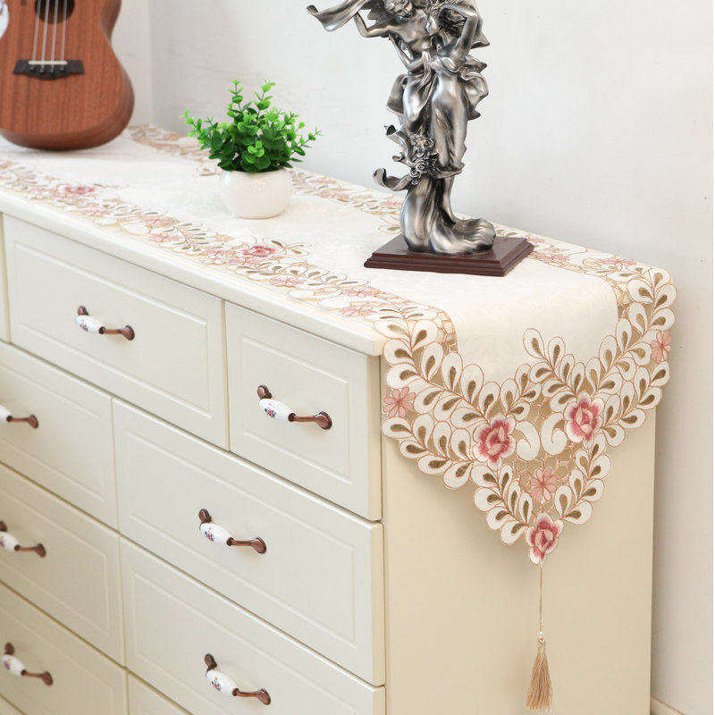 美式乡村唯美镂空桌旗桌带装饰巾森系电视柜茶几鞋柜防尘拍摄道具,居家布艺,桌布,淘宝优惠券,粉丝福利购,淘宝优惠卷