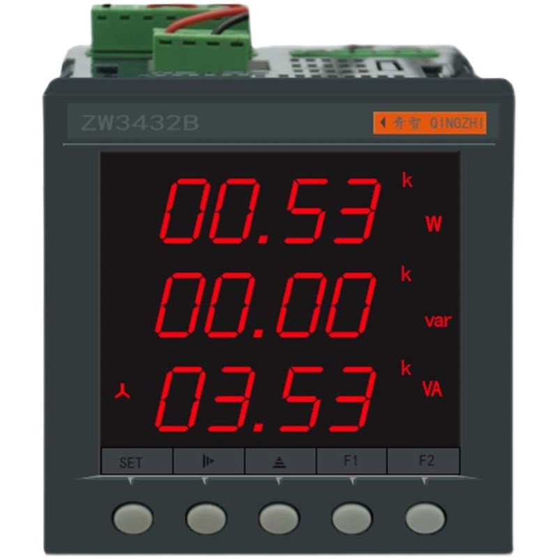 青智交直流单相综合电量表ZW3414D三相电压电流表ZW3430B电能累计