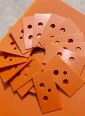 橘红色黑色隔热耐高温酚醛层压布板绝缘防静电加工定制零切电木板