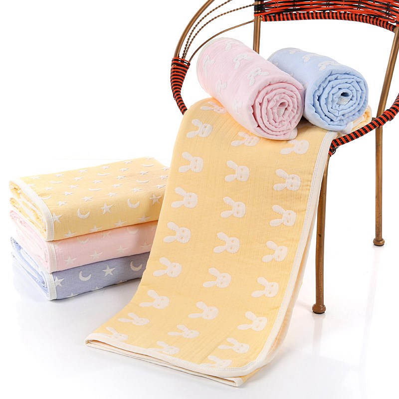 纯棉三层无捻纱布浴巾抱被宝宝新生婴儿方形空调被夏凉被毯盖包邮