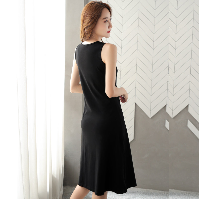 春装女2023年新款黑色打底连衣裙内搭大码吊带直筒背心无袖裙子,女装/女士精品,连衣裙,淘宝优惠券,粉丝福利购,淘宝优惠卷