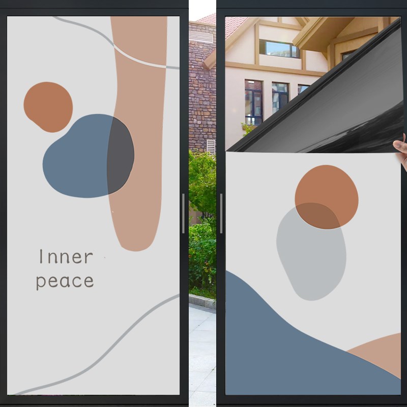 玻璃贴膜防晒神器卧室窗户贴纸防窥洗澡间玻璃窗防走光全遮光窗贴