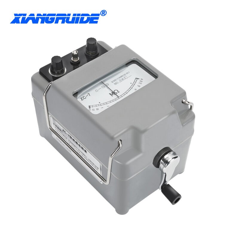 祥瑞德兆欧表摇表绝缘电阻测试仪测量仪电工电阻表ZC-7铝壳500V/5