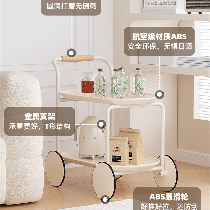 边几小推车可移动迷你茶几简易家用收纳创意小桌子阳台网红置物架